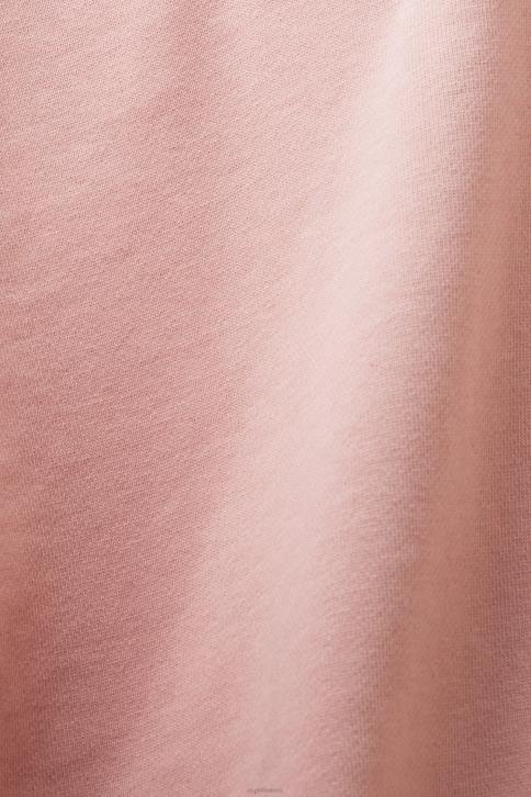 megztiniai ir gobtuvai sena rožinė moterys Esprit Megztinis su logotipu, ekologiška medvilnė 4D6F9