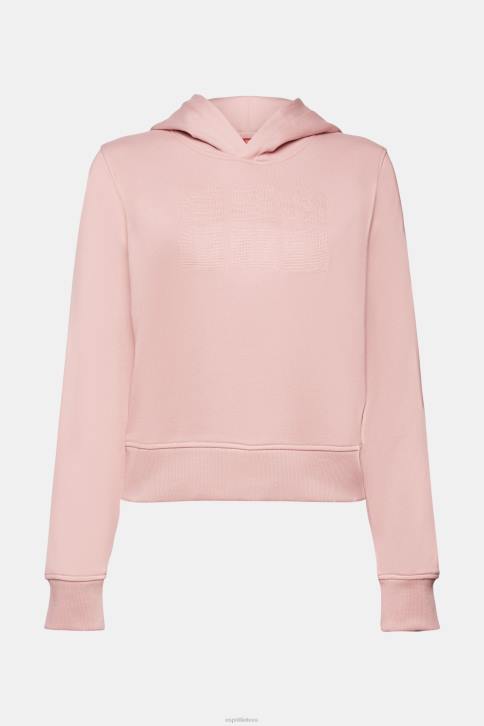 megztiniai ir gobtuvai sena rožinė moterys Esprit Megztinis su logotipu, ekologiška medvilnė 4D6F9