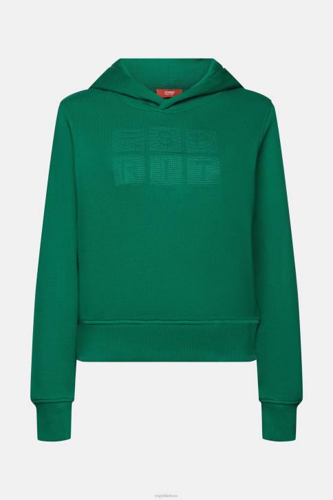 megztiniai ir gobtuvai tamsiai žalia moterys Esprit Megztinis su logotipu, ekologiška medvilnė 4D6F8
