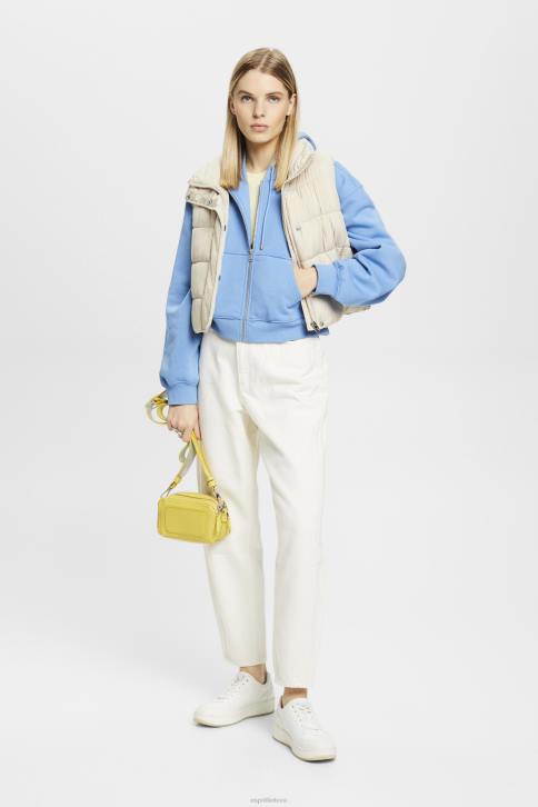 megztiniai ir gobtuvai šviesiai mėlynos levandos moterys Esprit Sutrumpintas gobtuvas su užtrauktuku su logotipo atspaudu nugaroje 4D6F166