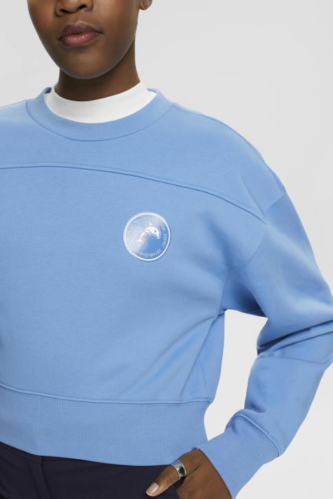 megztiniai ir gobtuvai šviesiai mėlynos levandos moterys Esprit apkarpytas megztinis 4D6F156