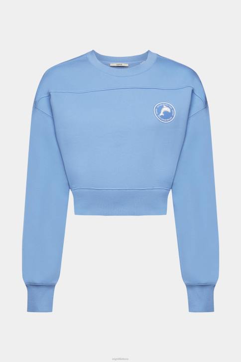 megztiniai ir gobtuvai šviesiai mėlynos levandos moterys Esprit apkarpytas megztinis 4D6F156