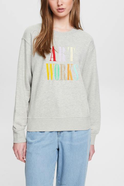 megztiniai ir gobtuvai šviesiai pilka moterys Esprit laisvalaikio šūkio megztinis 4D6F540