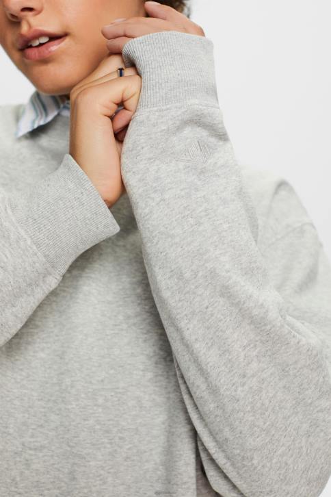 megztiniai ir gobtuvai šviesiai pilka moterys Esprit medvilnės mišinio megztinis megztinis 4D6F28