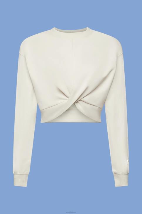 megztiniai ir gobtuvai šviesiai taupus moterys Esprit sutrumpinto mazgo detalių megztinis 4D6F218