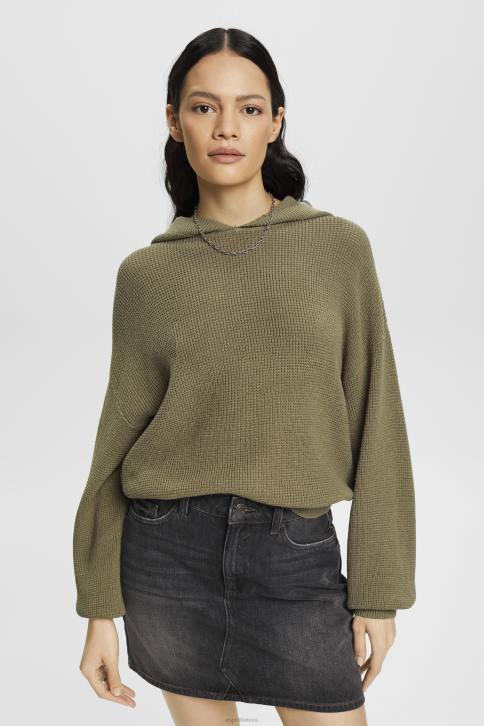 megztiniai ir gobtuvai šviesus chaki moterys Esprit megztas gobtuvas 4D6F244