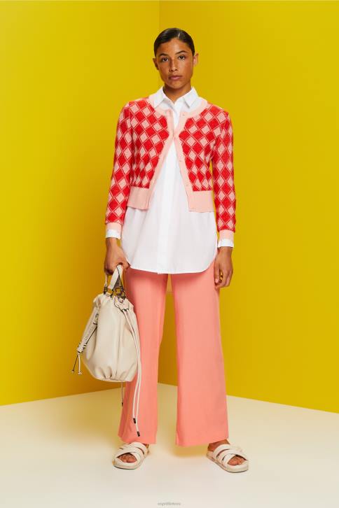 megztiniai baltas moterys Esprit argyle kardiganas 4D6F86