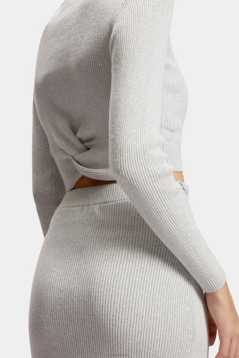 megztiniai baltas moterys Esprit susukta nugara metalinis megztinis 4D6F357