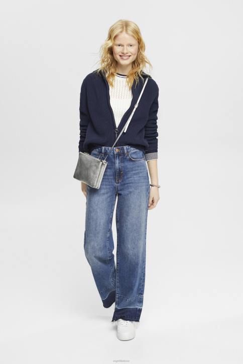 megztiniai beveik baltas moterys Esprit organinės medvilnės struktūrinis megztinis 4D6F275