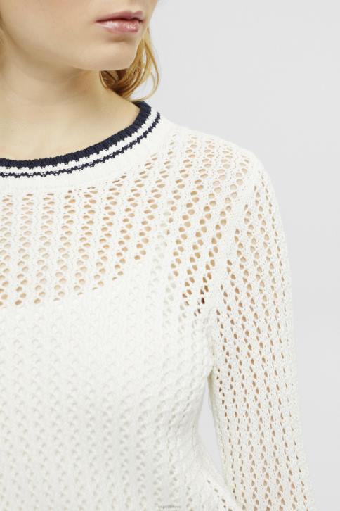 megztiniai beveik baltas moterys Esprit organinės medvilnės struktūrinis megztinis 4D6F275