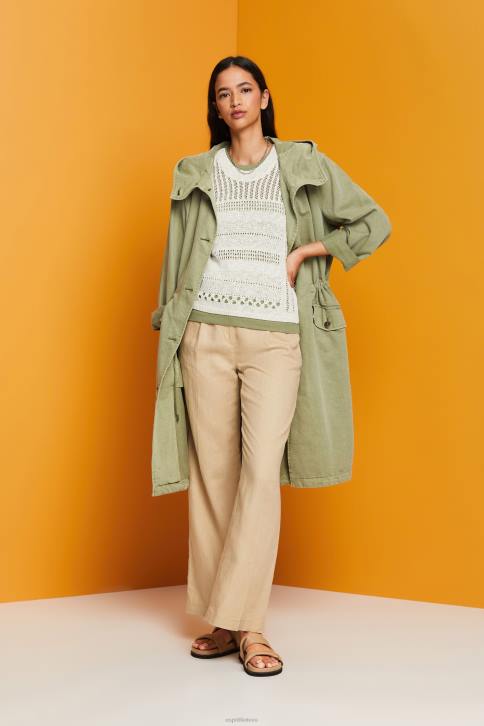 megztiniai ledas moterys Esprit Mouline megztinis be rankovių, medvilnės mišinio 4D6F107