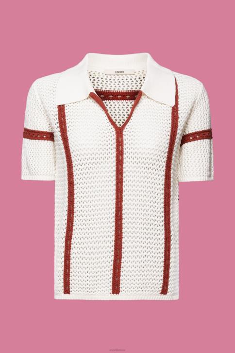 megztiniai ledas moterys Esprit trumpomis rankovėmis polo džemperis 4D6F105