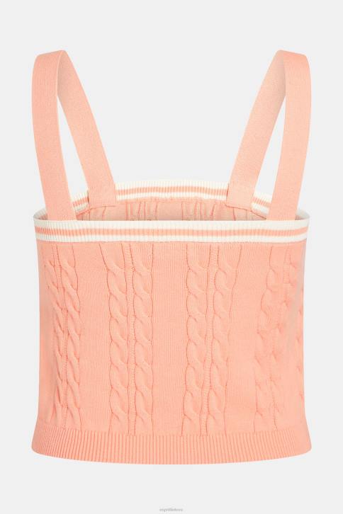 megztiniai rožinis moterys Esprit delfino logotipo kabelis megztinis kamzolis 4D6F410