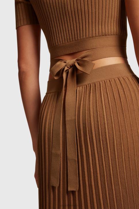 megztiniai rudas moterys Esprit klostuotas viršus 4D6F375