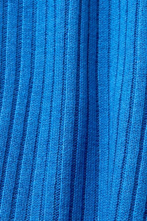 megztiniai ryškiai mėlynas moterys Esprit briaunotas, berankovis megztinis, lino mišinio 4D6F109