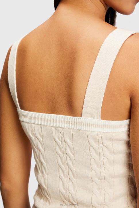 megztiniai šviesiai smėlio spalvos moterys Esprit delfino logotipo kabelis megztinis kamzolis 4D6F409