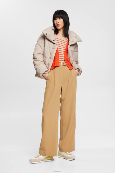 megztiniai šviesiai taupus moterys Esprit megztinis trumpomis rankovėmis briaunotas 4D6F317