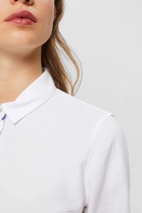 palaidinės baltas moterys Esprit marškinių palaidinė iš 100% medvilnės 4D6F514