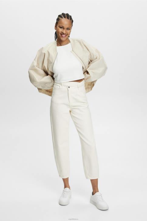 palaidinės beveik baltas moterys Esprit sutrumpinta palaidinė be rankovių 4D6F308