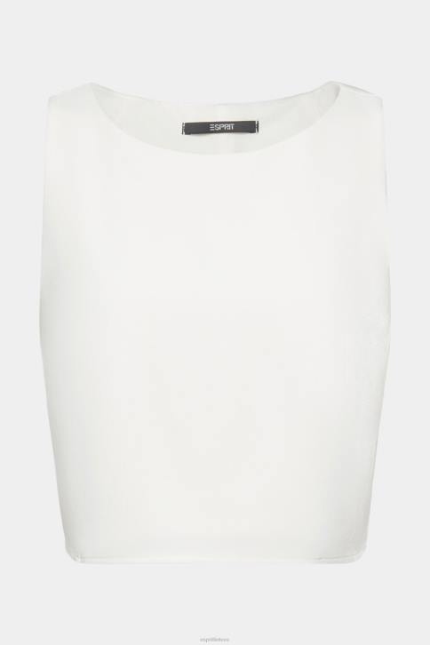 palaidinės beveik baltas moterys Esprit sutrumpinta palaidinė be rankovių 4D6F308