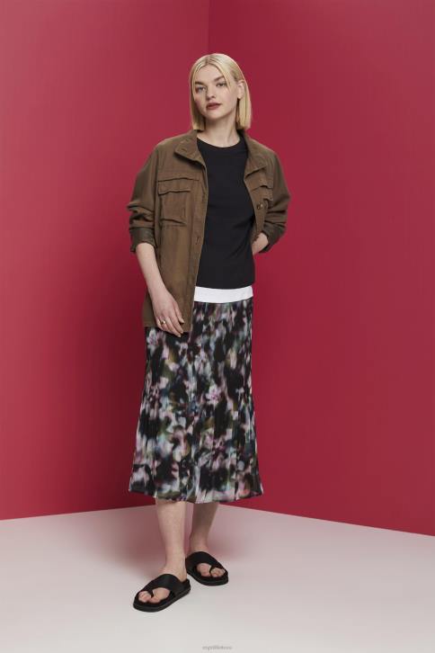 palaidinės juodas moterys Esprit atvira palaidinė, tencel 4D6F200