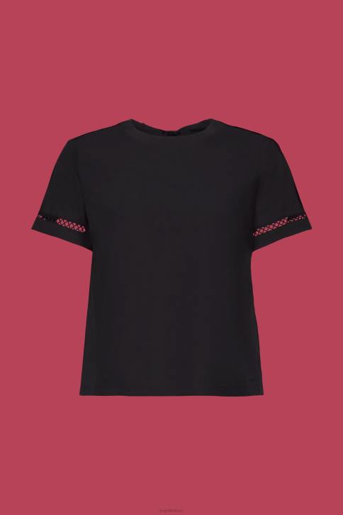 palaidinės juodas moterys Esprit atvira palaidinė, tencel 4D6F200