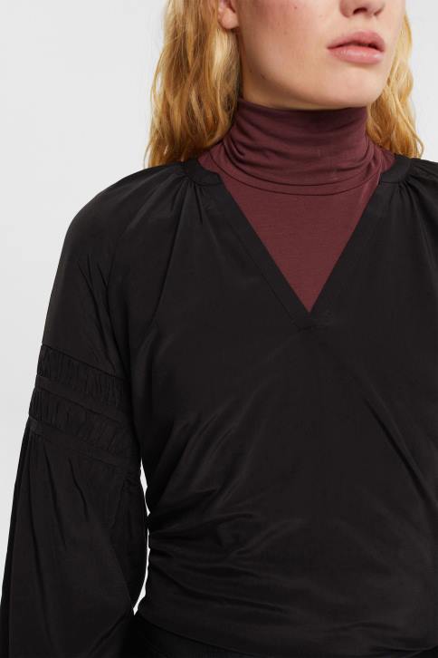 palaidinės juodas moterys Esprit palaidinė su smocked detalėmis, lenzing ecovero 4D6F370