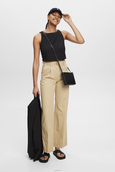 palaidinės juodas moterys Esprit sutrumpinta palaidinė be rankovių 4D6F307