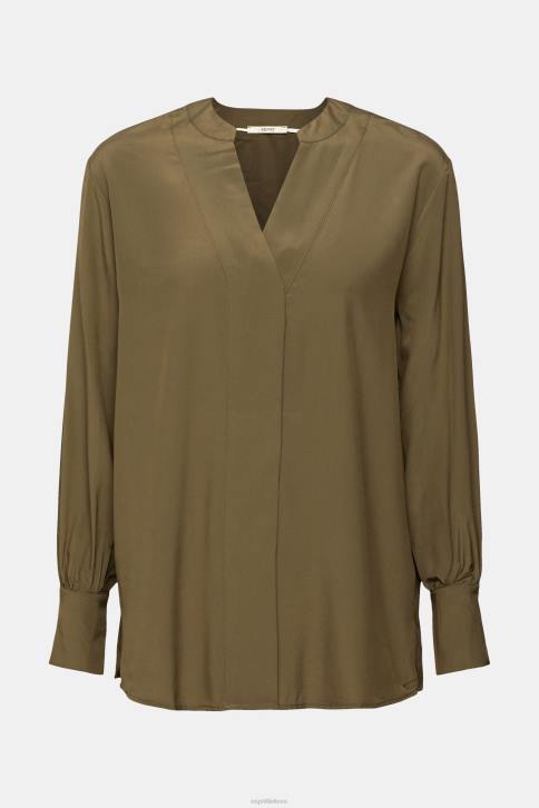 palaidinės tamsi chaki moterys Esprit Palaidinė V formos iškirpte, lenzing ecovero 4D6F555