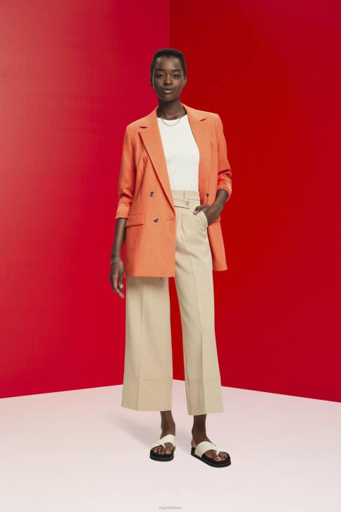 paltai oranžinė raudona moterys Esprit negabaritinis dvieilis švarkas 4D6F313