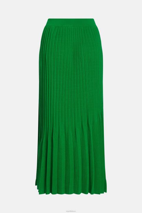 sijonai žalias moterys Esprit klostuotas midi sijonas 4D6F389