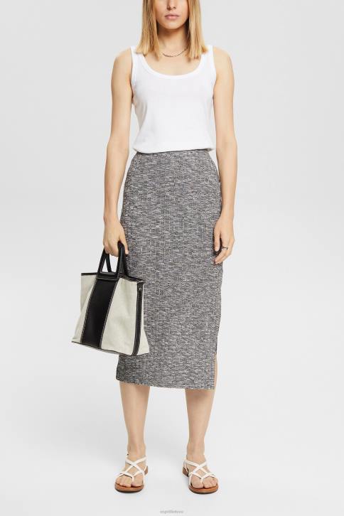 sijonai antracitas moterys Esprit kosmoso dažų briaunos megztas midi sijonas 4D6F534