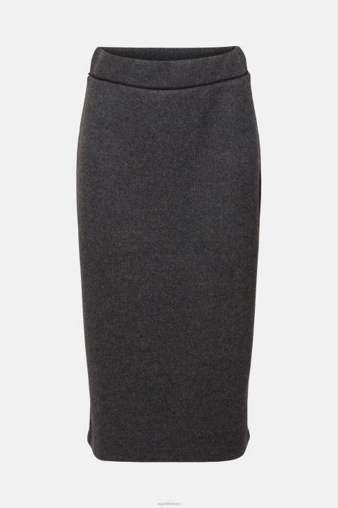 sijonai antracitas moterys Esprit sijonas su šonkauliu pieštuku 4D6F431