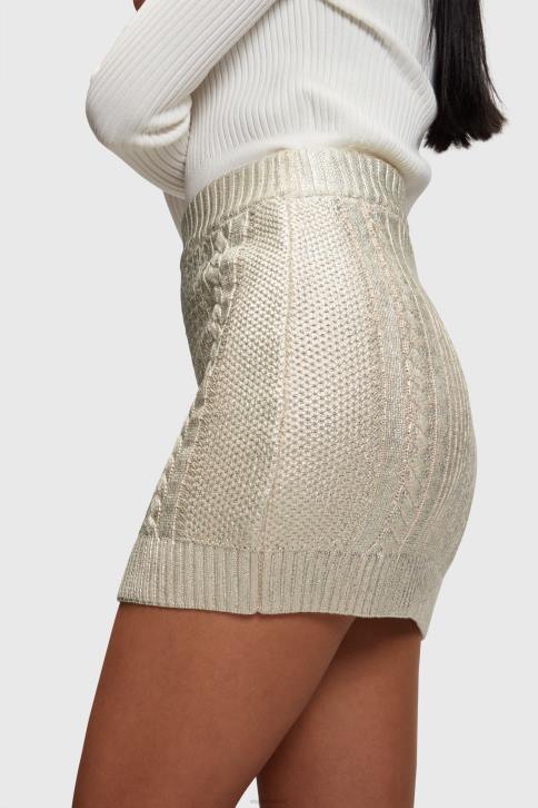 sijonai auksas moterys Esprit metalinio kabelio megztas mini sijonas 4D6F360