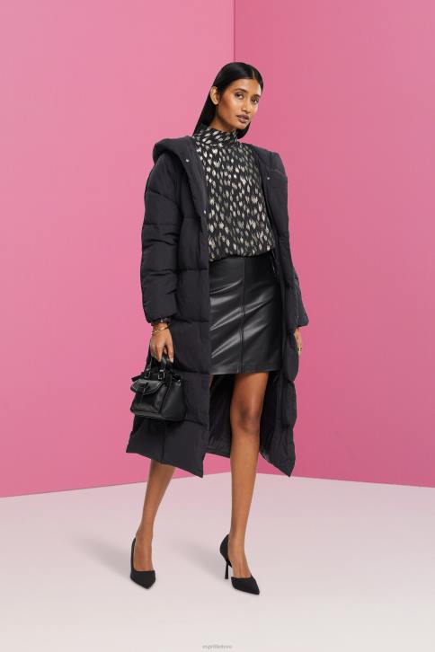 sijonai juodas moterys Esprit dirbtinės odos mini sijonas 4D6F400