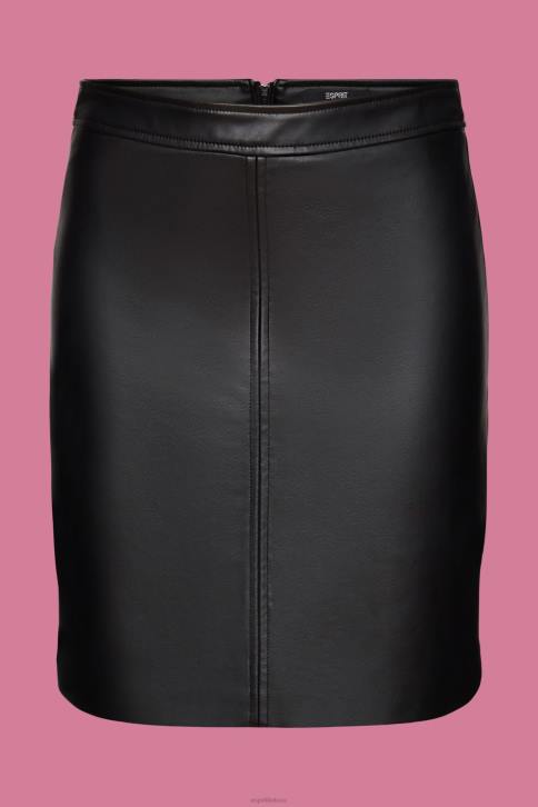 sijonai juodas moterys Esprit dirbtinės odos mini sijonas 4D6F400