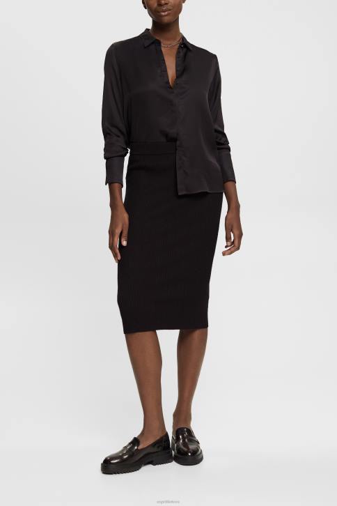 sijonai juodas moterys Esprit sijonas su šonkauliu pieštuku 4D6F428