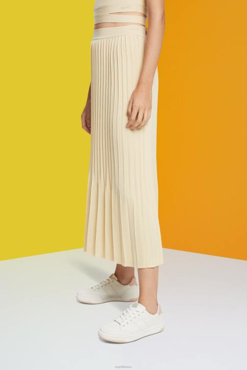 sijonai smėlis moterys Esprit klostuotas midi sijonas 4D6F483