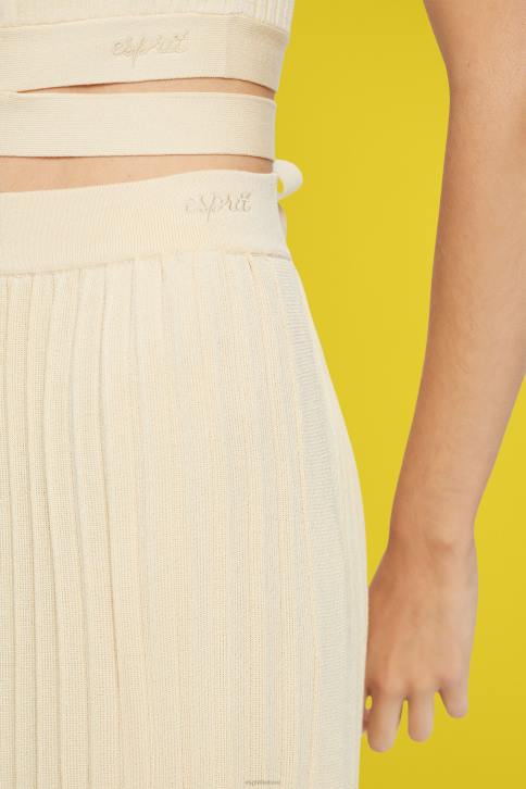 sijonai smėlis moterys Esprit klostuotas midi sijonas 4D6F483