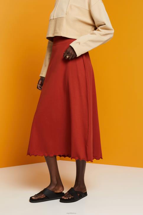 sijonai terakotos moterys Esprit megztinis midi sijonas, tvari medvilnė 4D6F44