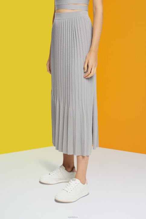 sijonai vidutinio pilkumo moterys Esprit klostuotas midi sijonas 4D6F481