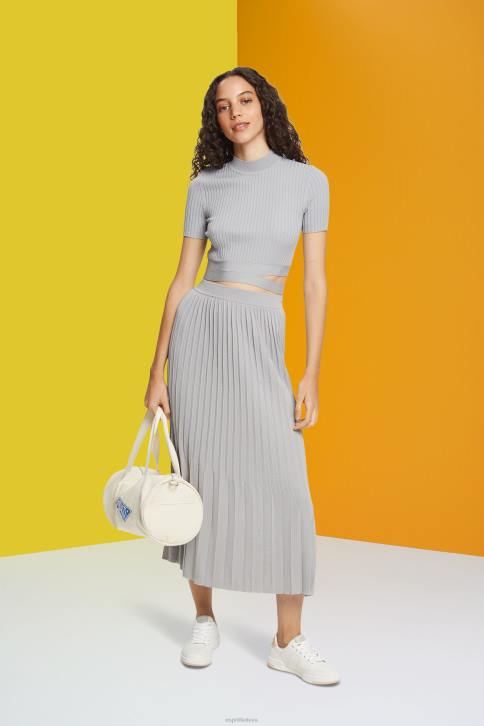 sijonai vidutinio pilkumo moterys Esprit klostuotas midi sijonas 4D6F481