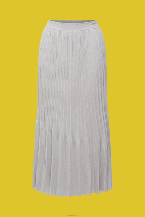 sijonai vidutinio pilkumo moterys Esprit klostuotas midi sijonas 4D6F481