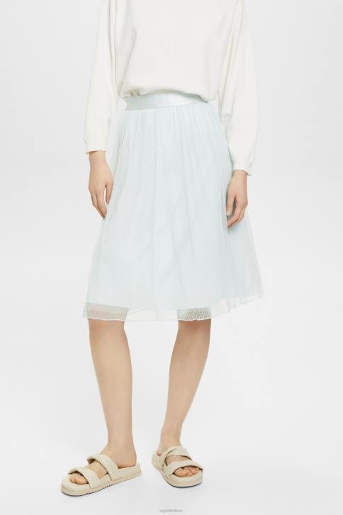 sijonai šviesiai vandens žalia moterys Esprit midi sijonas su blizgesio efektu 4D6F268