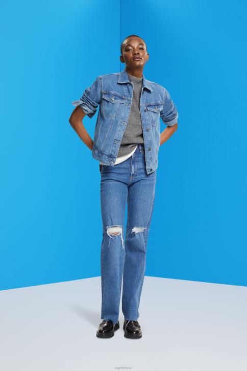 striukės mėlynas vidutinis skalbimas moterys Esprit džinsinis švarkas 4D6F553