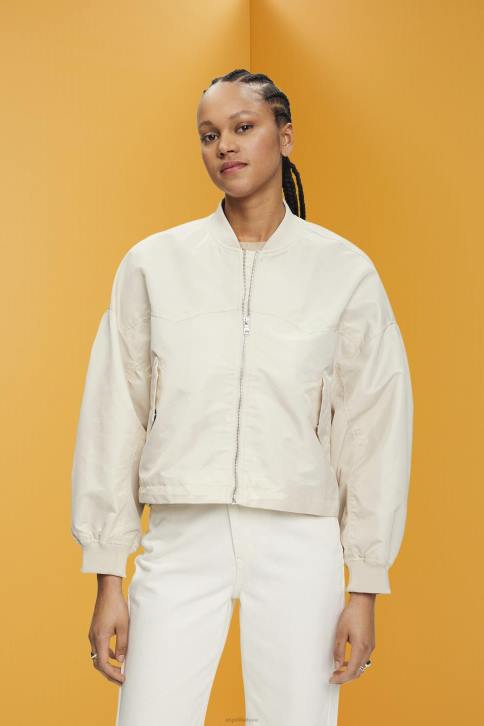 striukės šviesiai taupus moterys Esprit negabaritinė bomber striukė 4D6F214