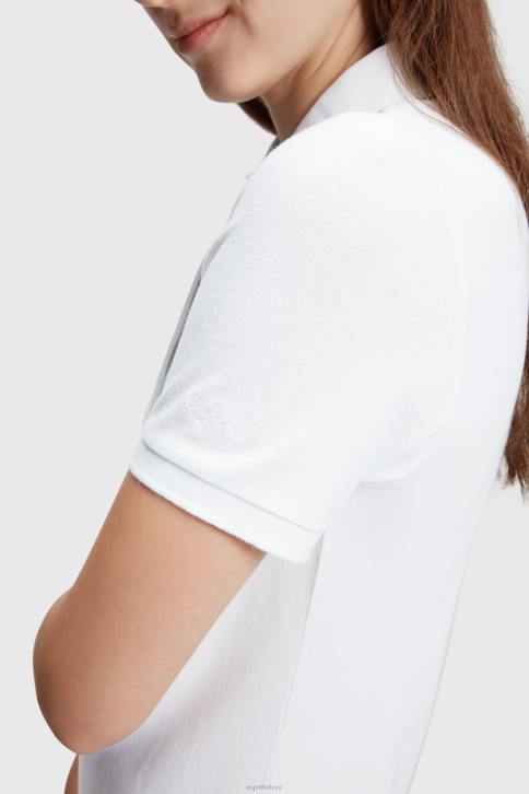 suknelės baltas moterys Esprit delfinų teniso klubo klasikinė polo suknelė 4D6F505