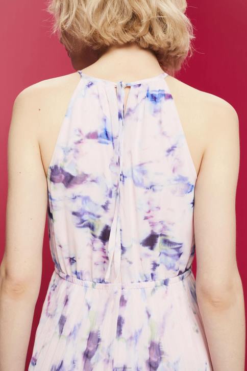 suknelės baltas moterys Esprit klostuota šifono midi suknelė 4D6F94