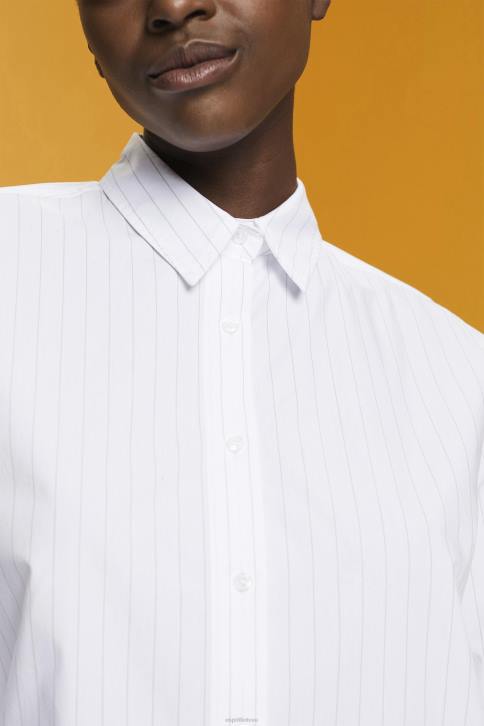 suknelės baltas moterys Esprit smeigtuku marškinė suknelė, 100% medvilnė 4D6F277