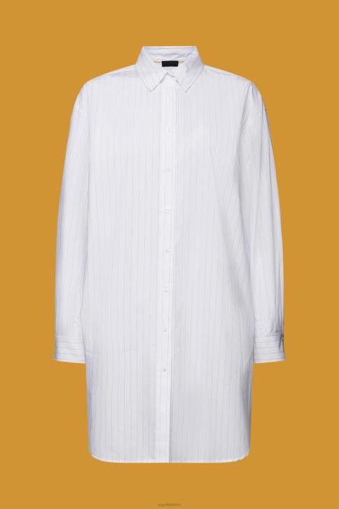 suknelės baltas moterys Esprit smeigtuku marškinė suknelė, 100% medvilnė 4D6F277